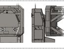 Tumbler Faremaceutico, vista frontale e vista laterale (3D color)